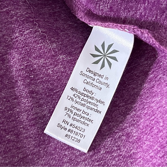 Athleta Equator Tank Top Sports Bra Purple XXS - Picture 9 of 14